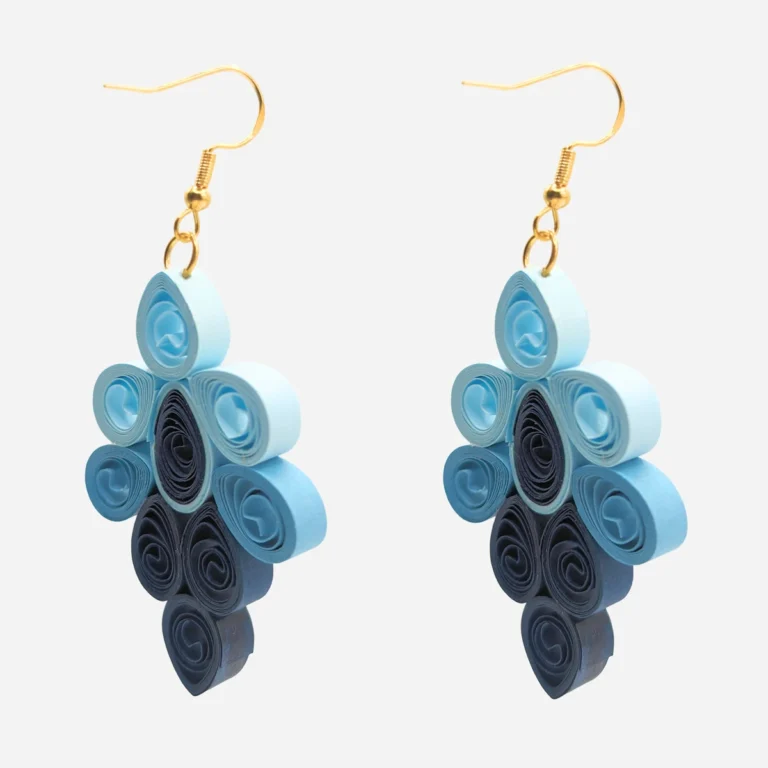 Orecchini fatti a mano artistici Blue Diamonts – Il fascino dell’oceano in un gioiello!