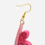 Orecchini Pendenti Fatti a Mano Quilling Libellule rosa