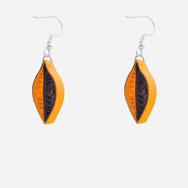 Orecchini Artigianali a Goccia Arancio e Marrone: Come Abbinarli con Stile